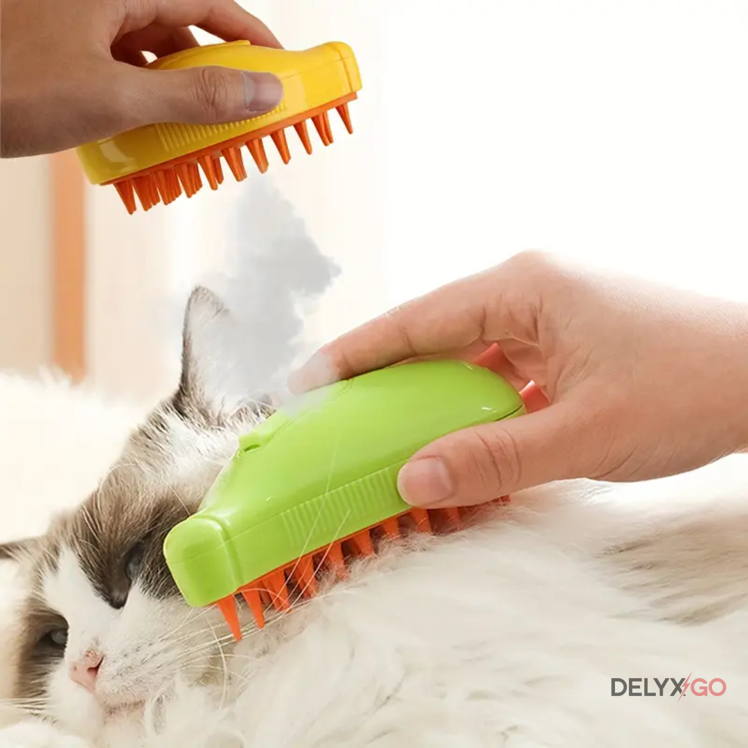 Cepillo vaporizador  3 en 1 para Mascotas