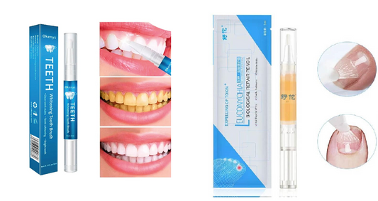 COMBO LAPIZ BLANQUEADOR DENTAL + LEUCONYCHIA PARA LOS HONGOS EN LAS UÑAS