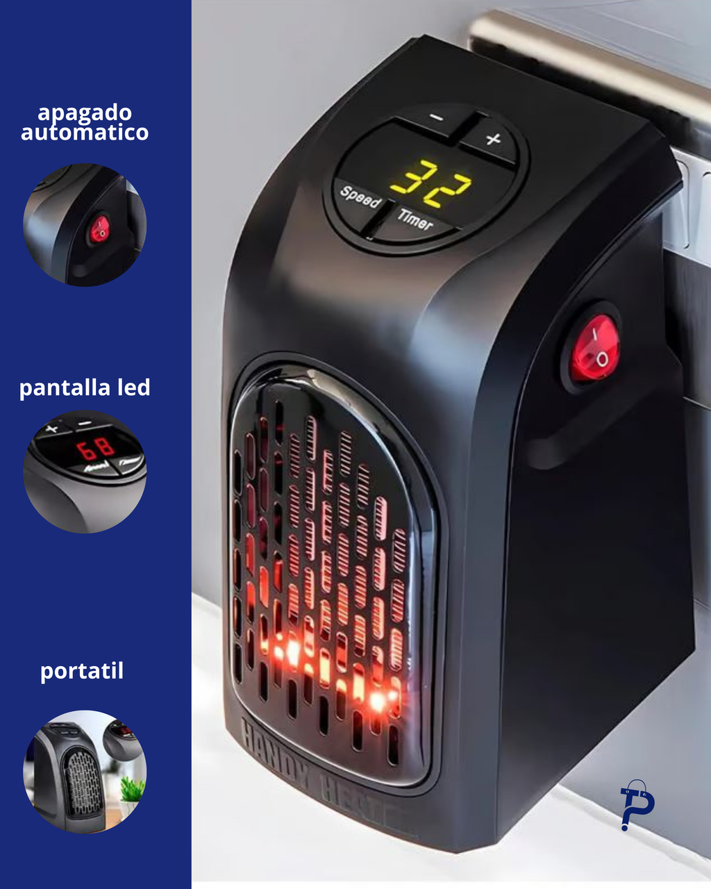 Calefactor y/o Calentador Portátil de Pared